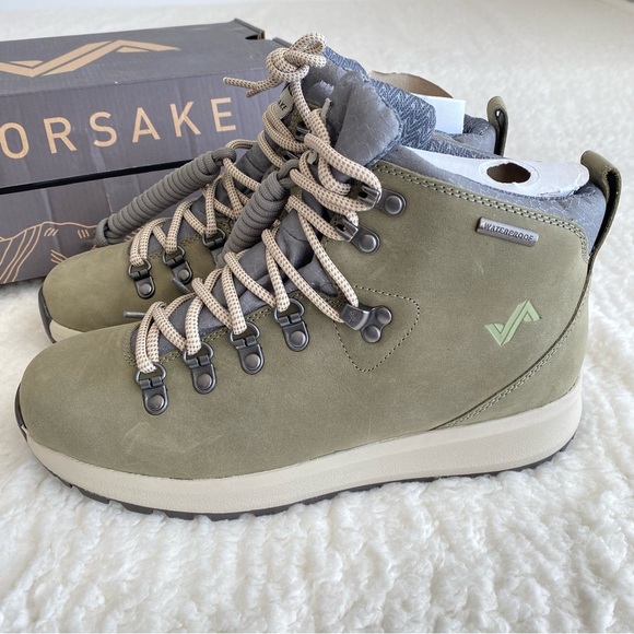 Forsake Womens Thatcher Mid Waterproof Hiking Boot, Green Ash, Size 8 - Picture 5 of 10